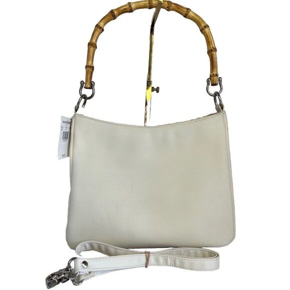 Valerie Steven’s NWT Cream‎ Bamboo Handle Handbag 99212 - Picture 1 of 11